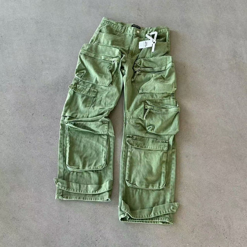 RDMCLOTHINGART GREEN / S tapestry hoodie DESIGNER HEAVY CARGO PANTS-8033