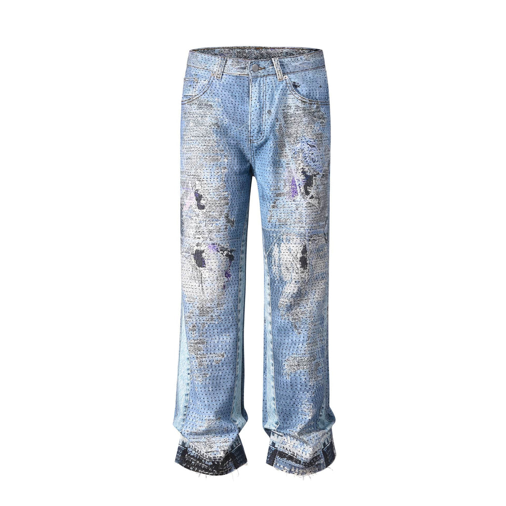 RDMCLOTHINGART light blue / S tapestry hoodie DESIGNER PANTS-8028