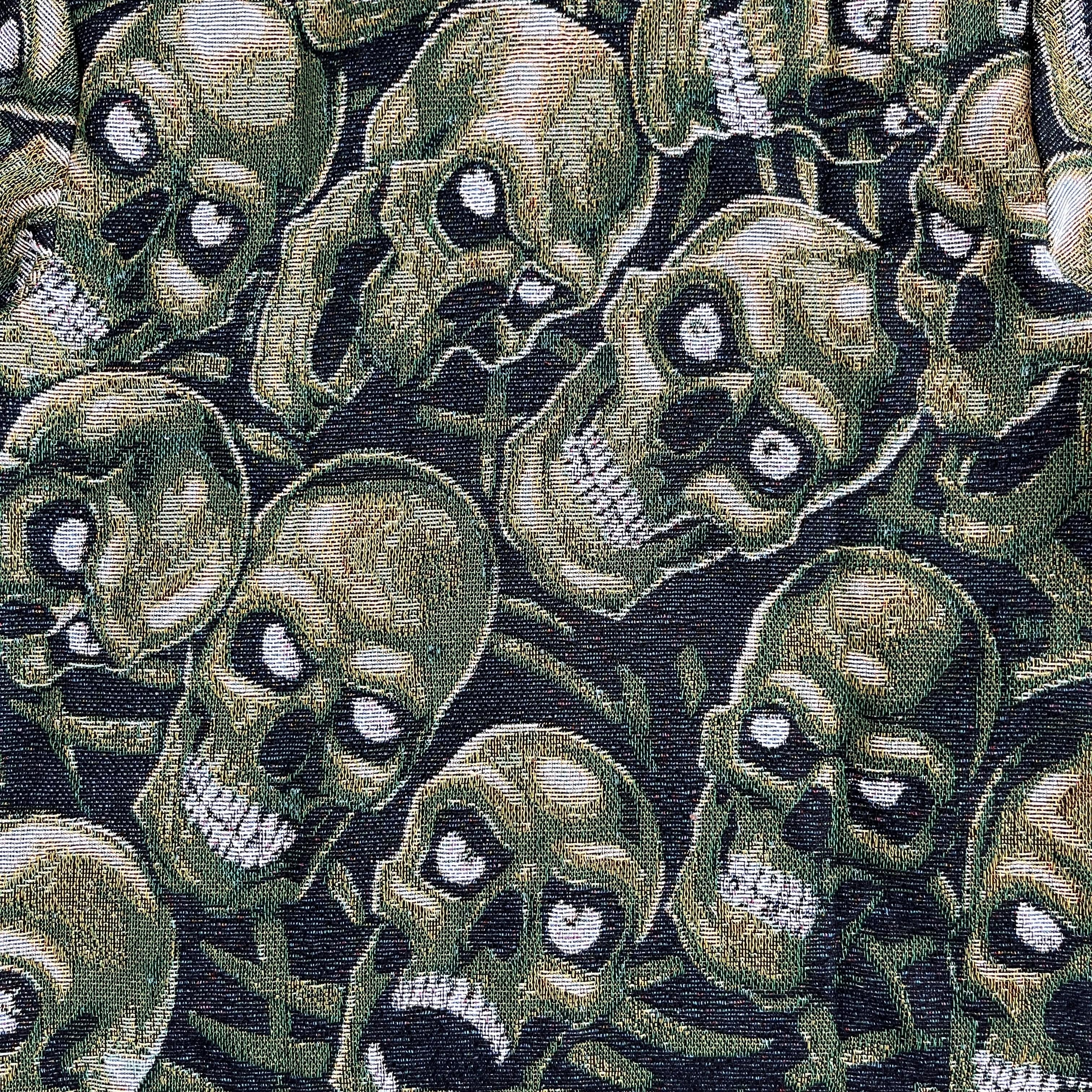 RDMCLOTHINGART tapestry hoodie GREEN SKULL Tapestry JACKET