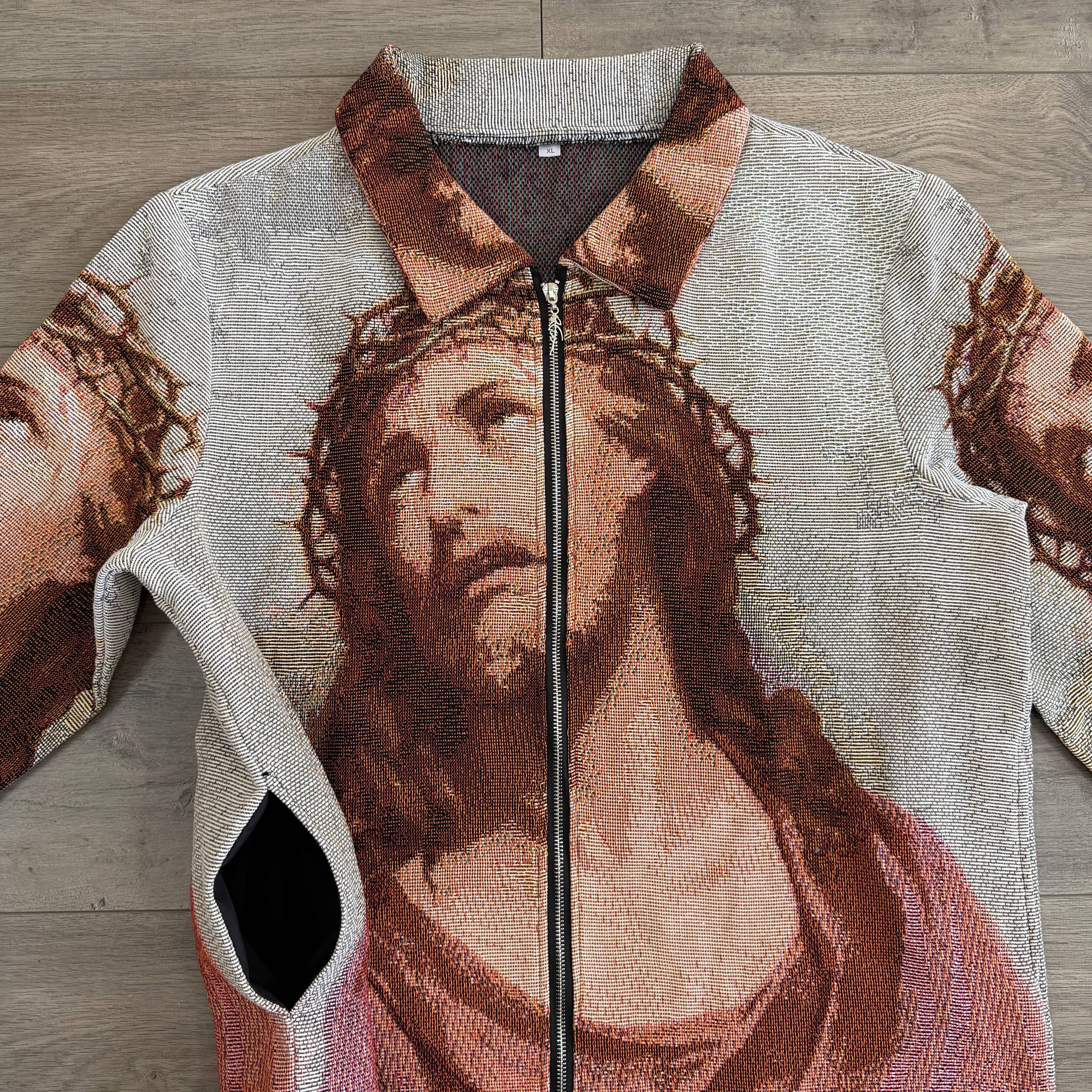 RDMCLOTHINGART tapestry hoodie JESUS V2 TAPESTRY JACKET