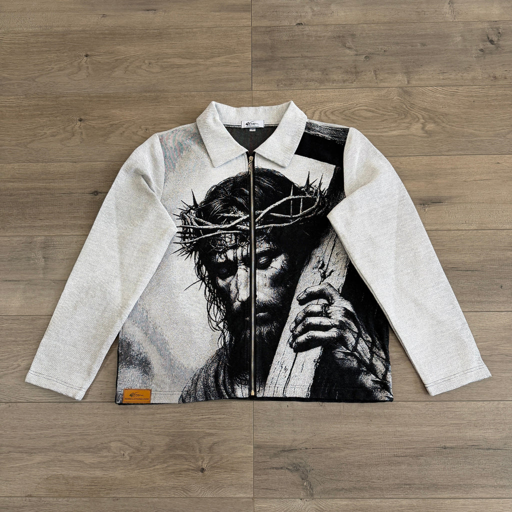 RDMCLOTHINGART tapestry hoodie JESUS V3 TAPESTRY JACKET