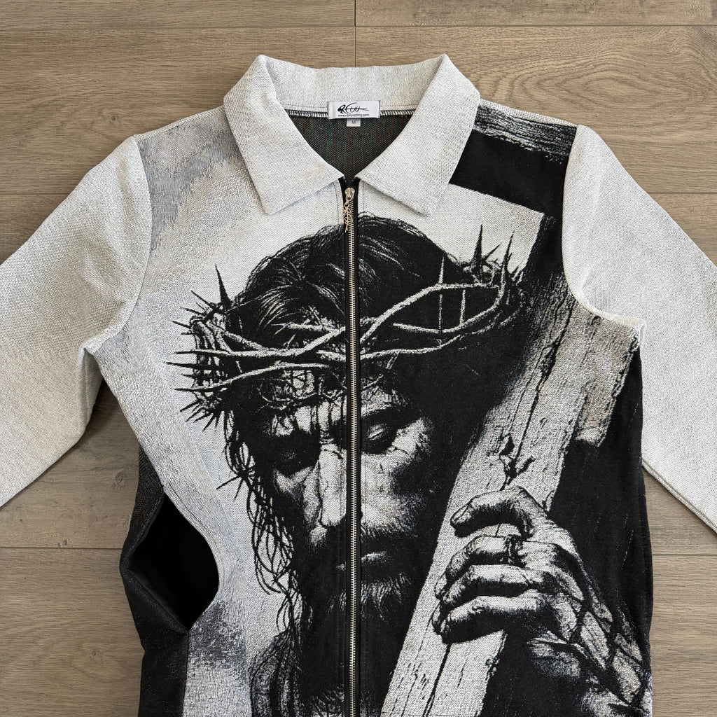 RDMCLOTHINGART tapestry hoodie JESUS V3 TAPESTRY JACKET
