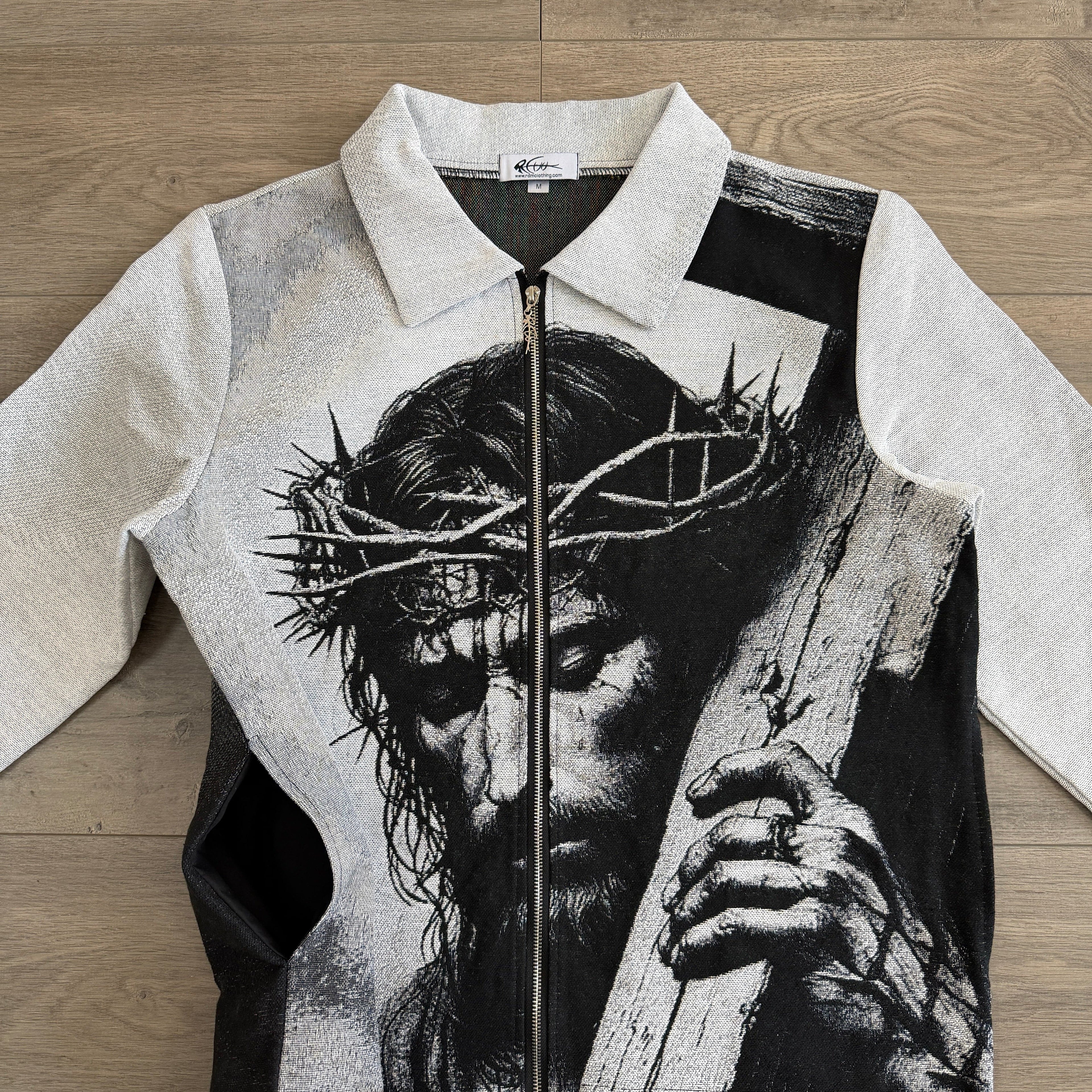 RDMCLOTHINGART tapestry hoodie JESUS V3 TAPESTRY JACKET