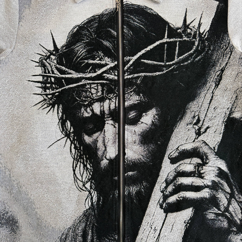 RDMCLOTHINGART tapestry hoodie JESUS V3 TAPESTRY JACKET