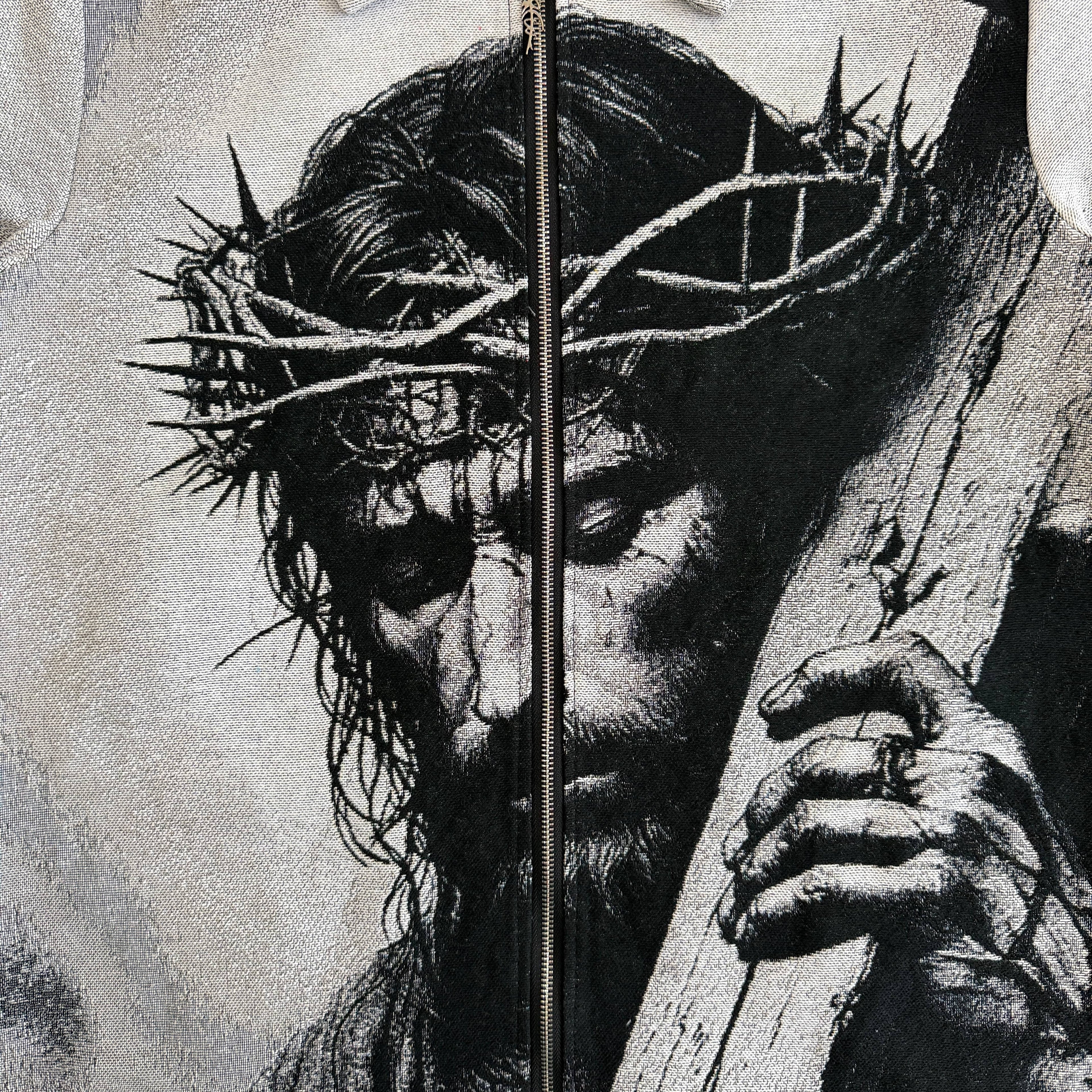 RDMCLOTHINGART tapestry hoodie JESUS V3 TAPESTRY JACKET