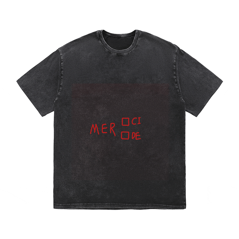 RDMCLOTHINGART tapestry hoodie SLOGAN HEAVY COTTON TEES-9653